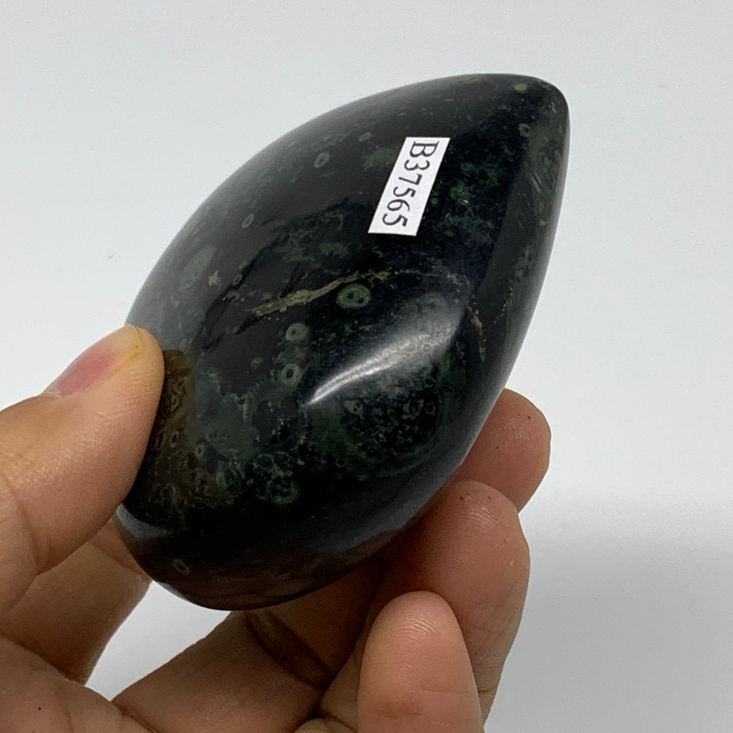 0.50 lbs, 2.7"x2.8"x1.3", Kambaba Jasper Heart Crocodile Polished Crystal, B3756