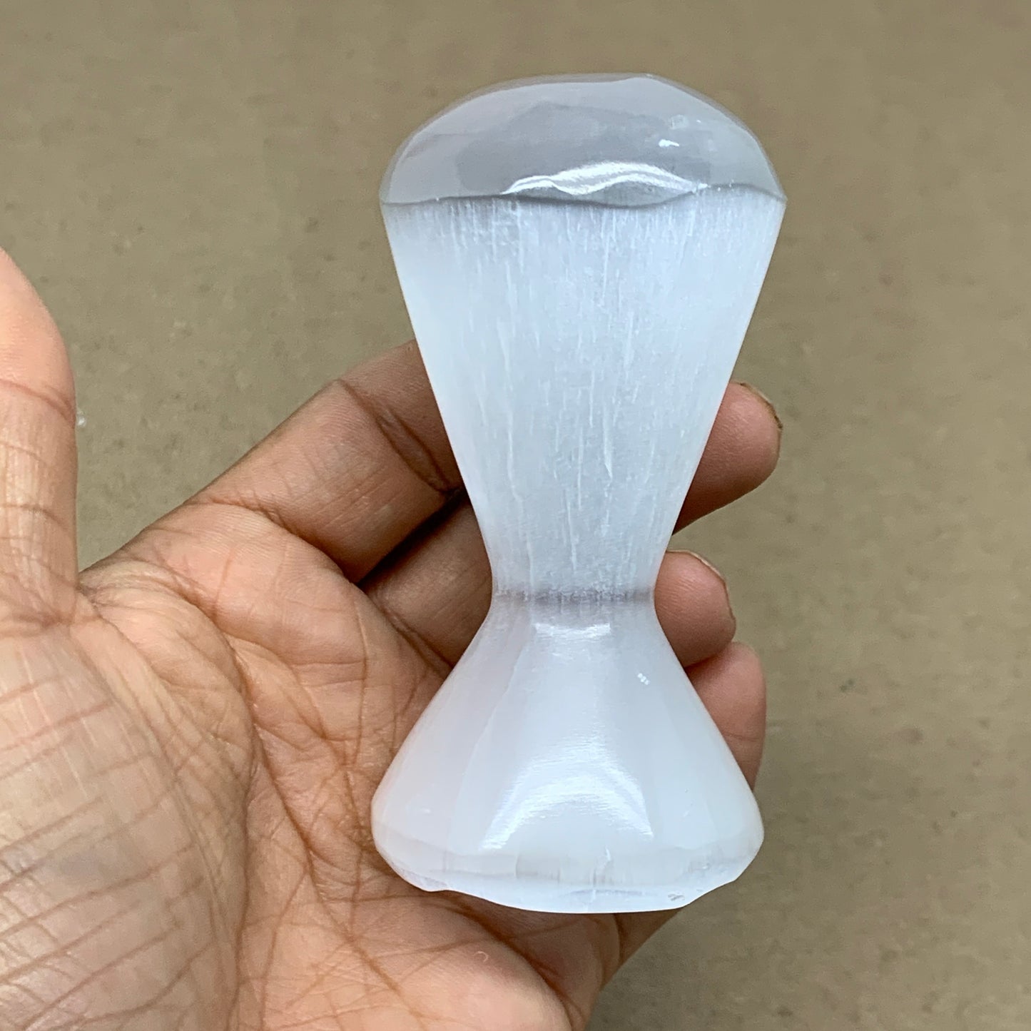 185g, 3.5"x1.7", Natural Selenite Crystal Mushroom Gemstone, B36652