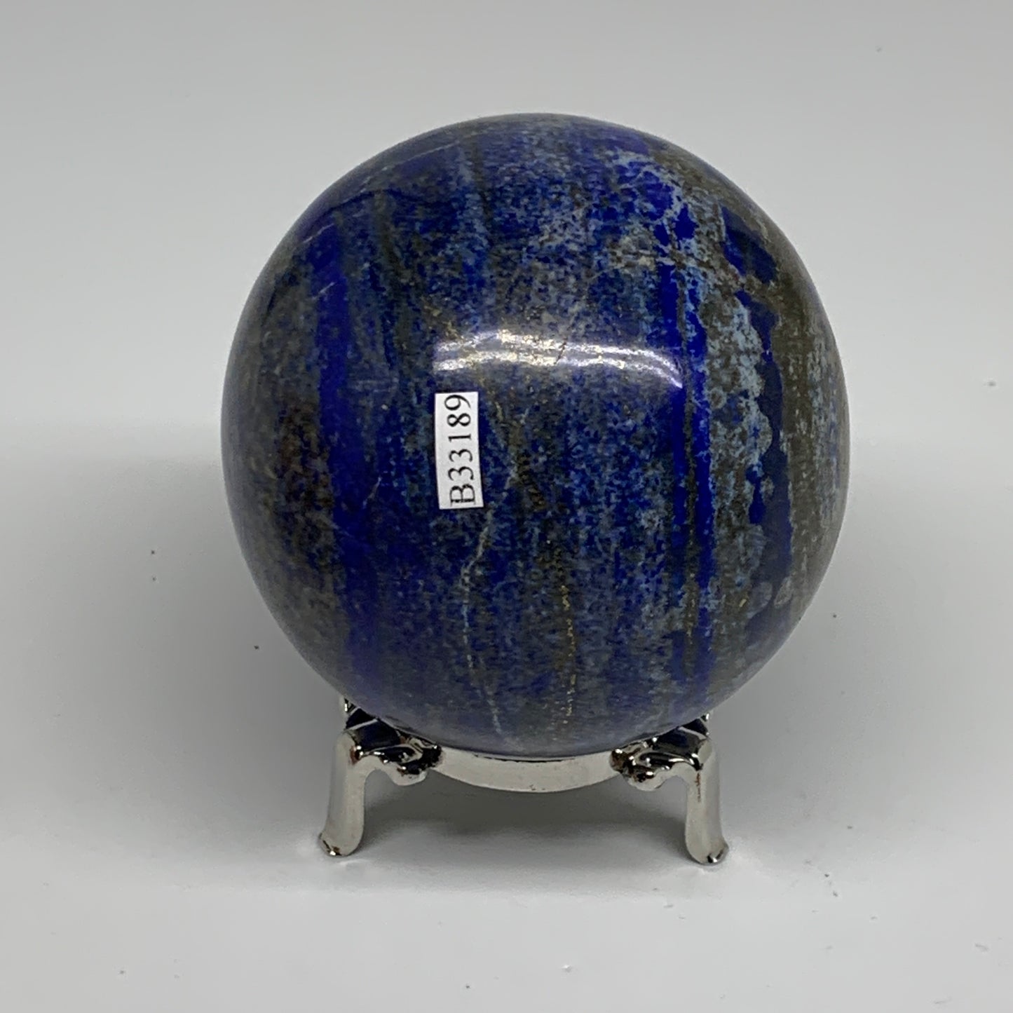 1.8 lbs, 3.2" (80mm), Lapis Lazuli Sphere Ball Gemstone @Afghanistan, B33189