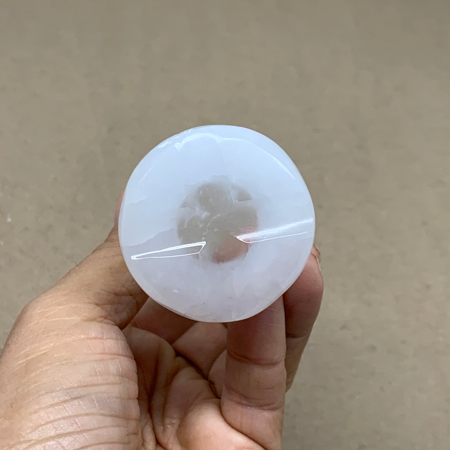 185g, 3.5"x1.7", Natural Selenite Crystal Mushroom Gemstone, B36652