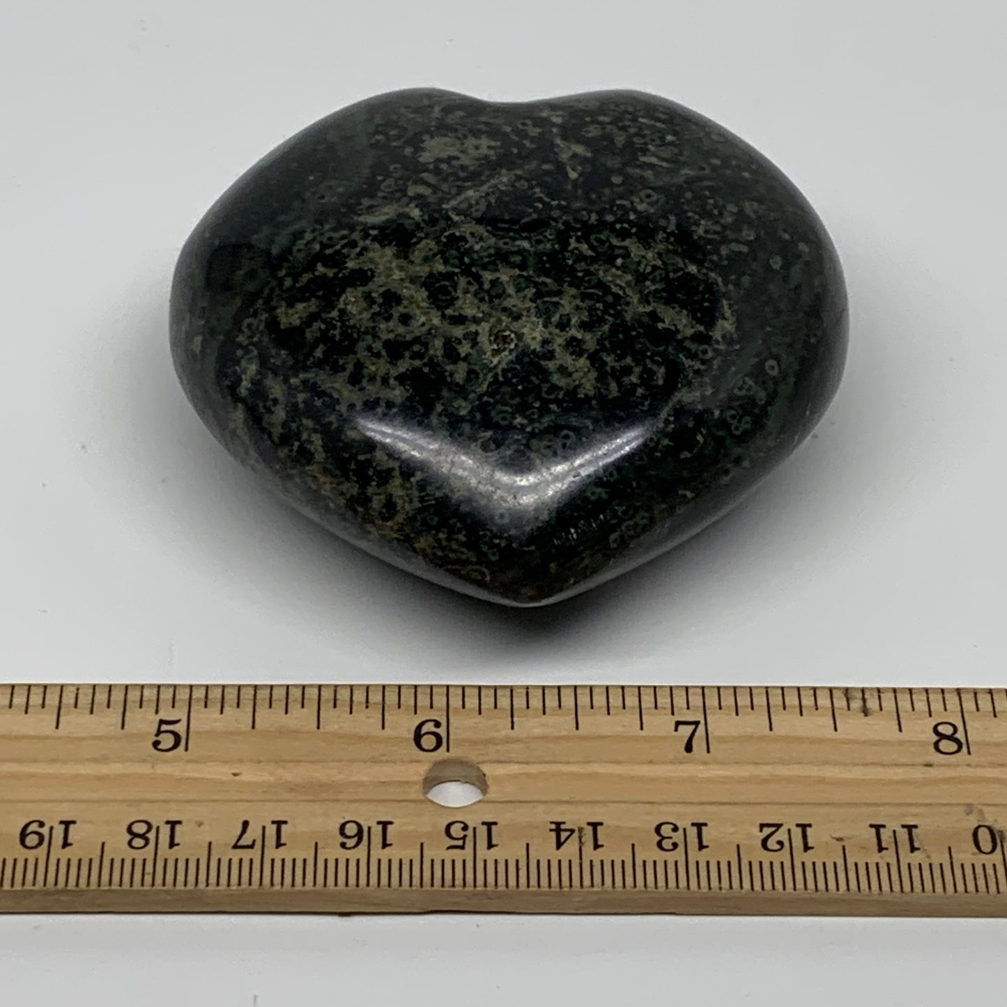0.50 lbs, 2.7"x2.8"x1.3", Kambaba Jasper Heart Crocodile Polished Crystal, B3756