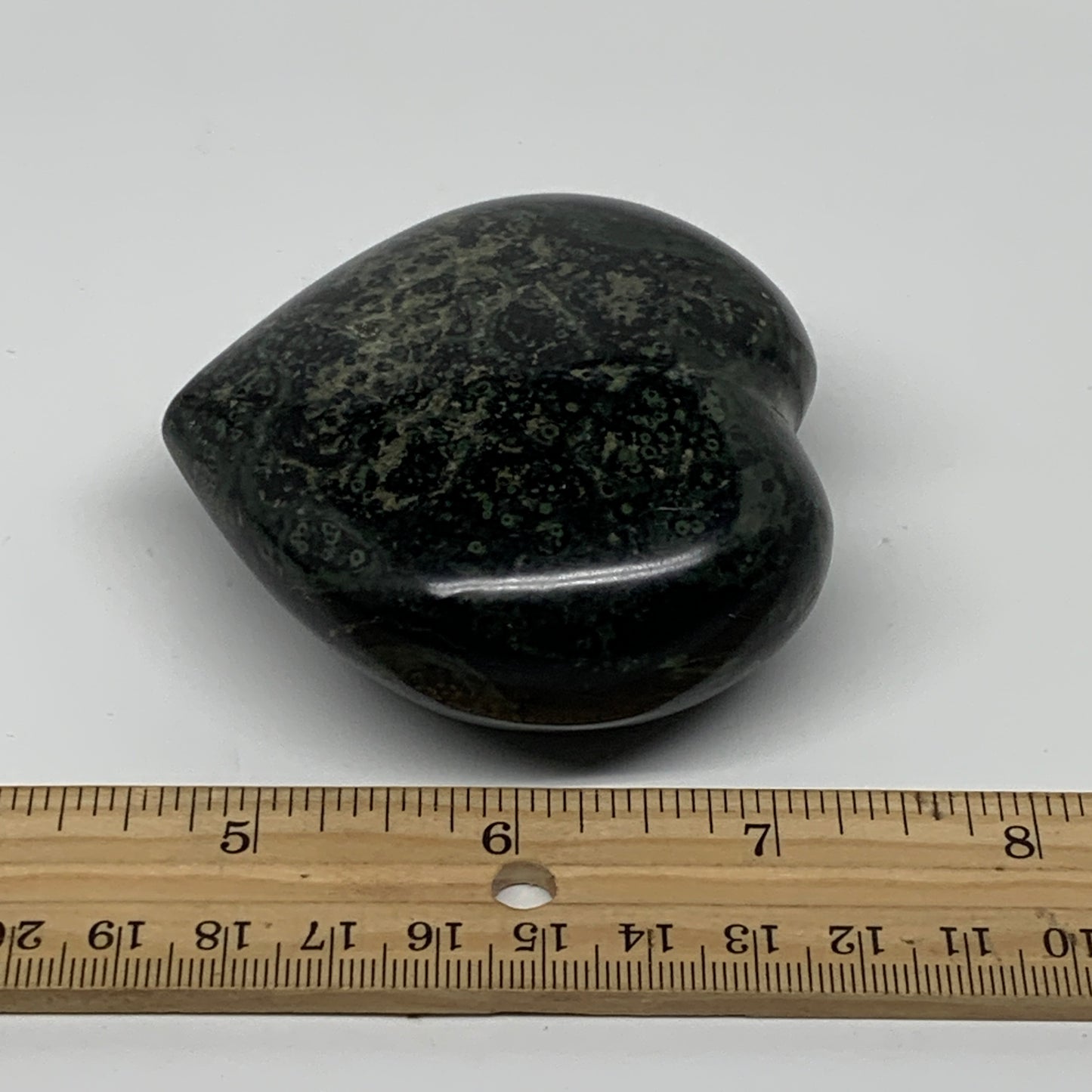 0.50 lbs, 2.7"x2.8"x1.3", Kambaba Jasper Heart Crocodile Polished Crystal, B3756