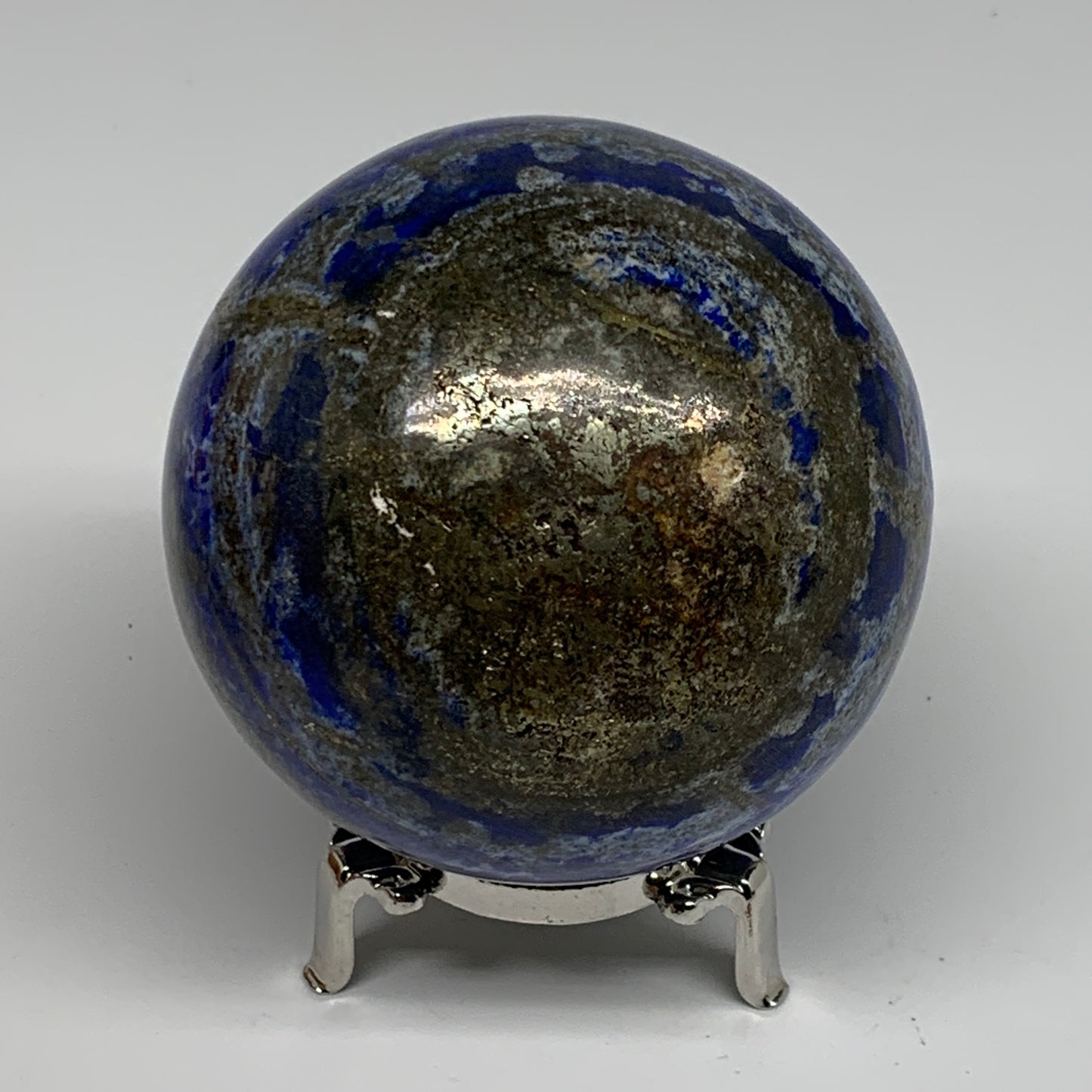 1.8 lbs, 3.2" (80mm), Lapis Lazuli Sphere Ball Gemstone @Afghanistan, B33189