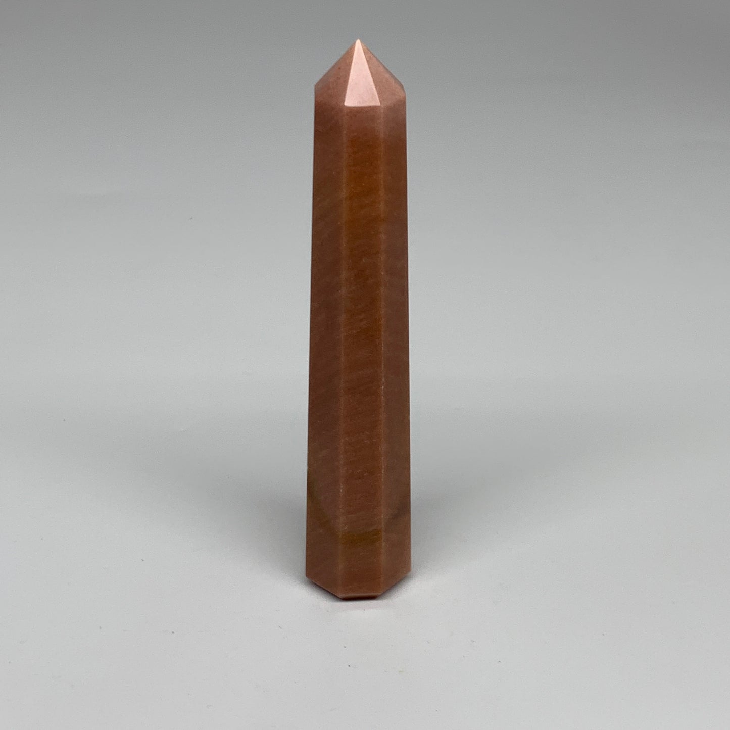 146.7g, 5.4"x1"x1" Red Aventurine Tower Obelisk Point Crystal @India,B31097