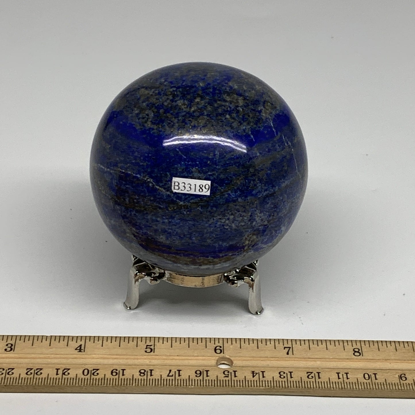 1.8 lbs, 3.2" (80mm), Lapis Lazuli Sphere Ball Gemstone @Afghanistan, B33189