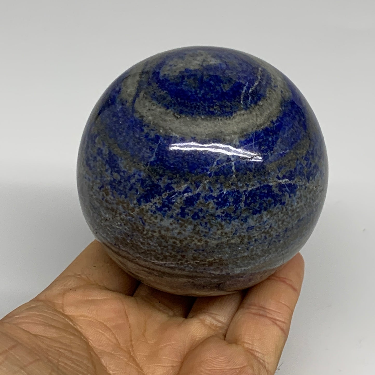 1.41 lbs, 2.9" (73mm), Lapis Lazuli Sphere Ball Gemstone @Afghanistan, B33190