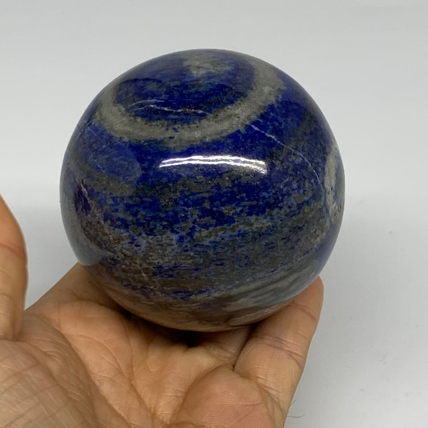 1.41 lbs, 2.9" (73mm), Lapis Lazuli Sphere Ball Gemstone @Afghanistan, B33190