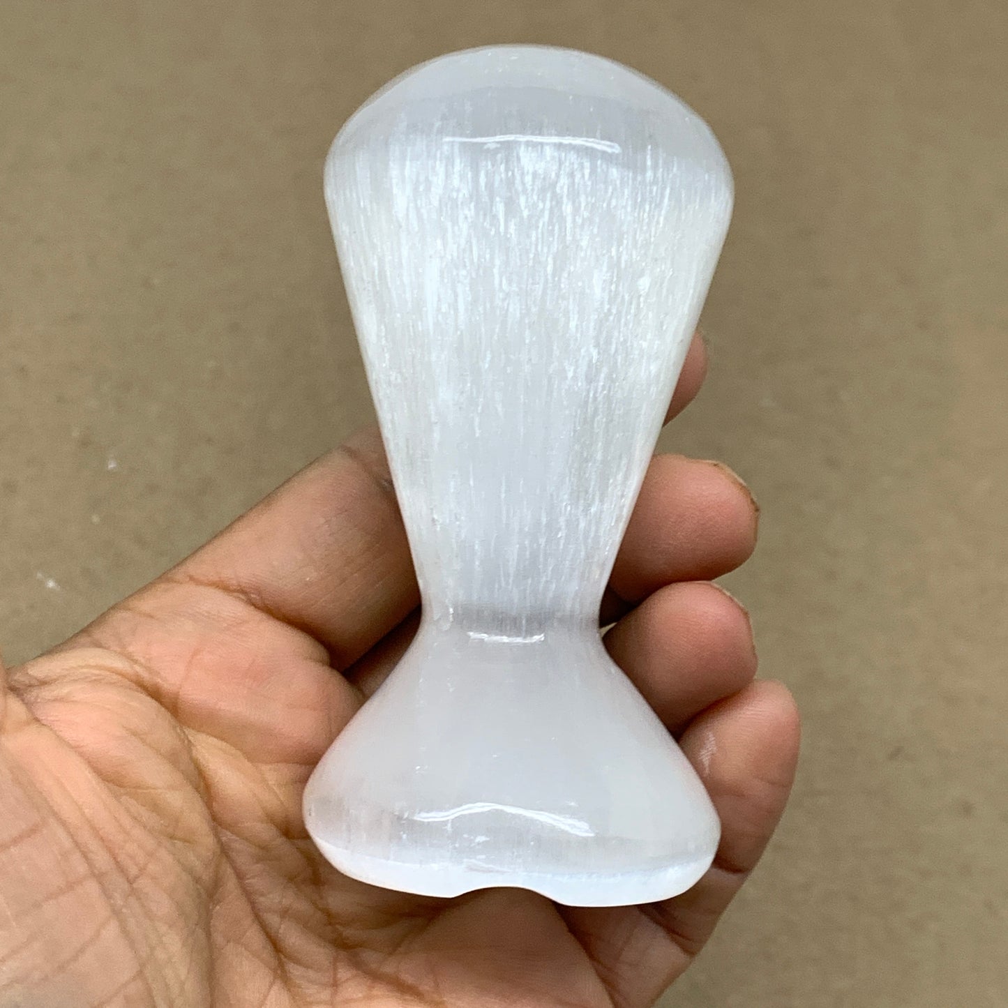 192g, 3.6"x1.8", Natural Selenite Crystal Mushroom Gemstone, B36653