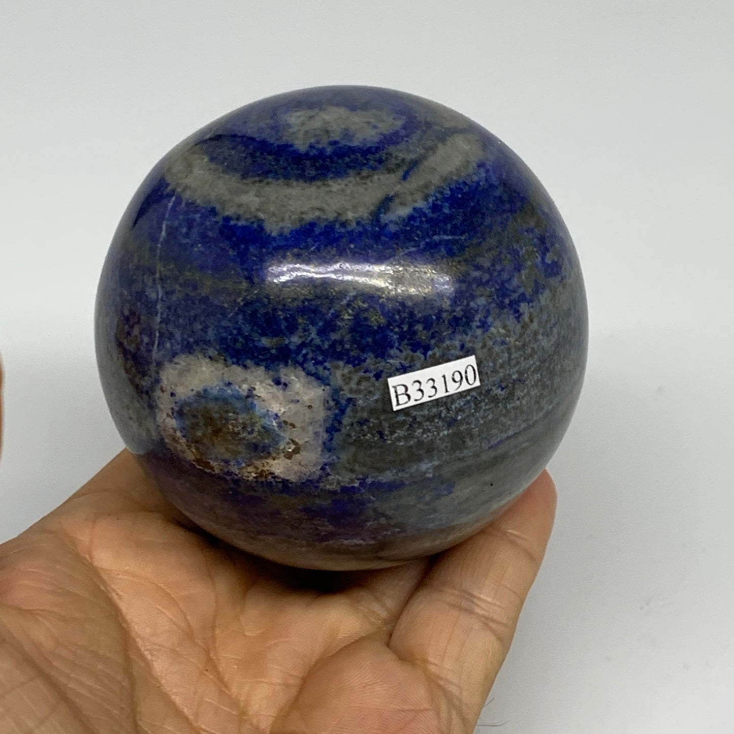 1.41 lbs, 2.9" (73mm), Lapis Lazuli Sphere Ball Gemstone @Afghanistan, B33190