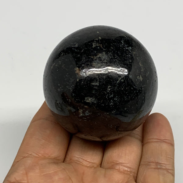 223.4g,2"(51mm), Natural Black Tourmaline Sphere Ball Gemstone @Brazil,B27295
