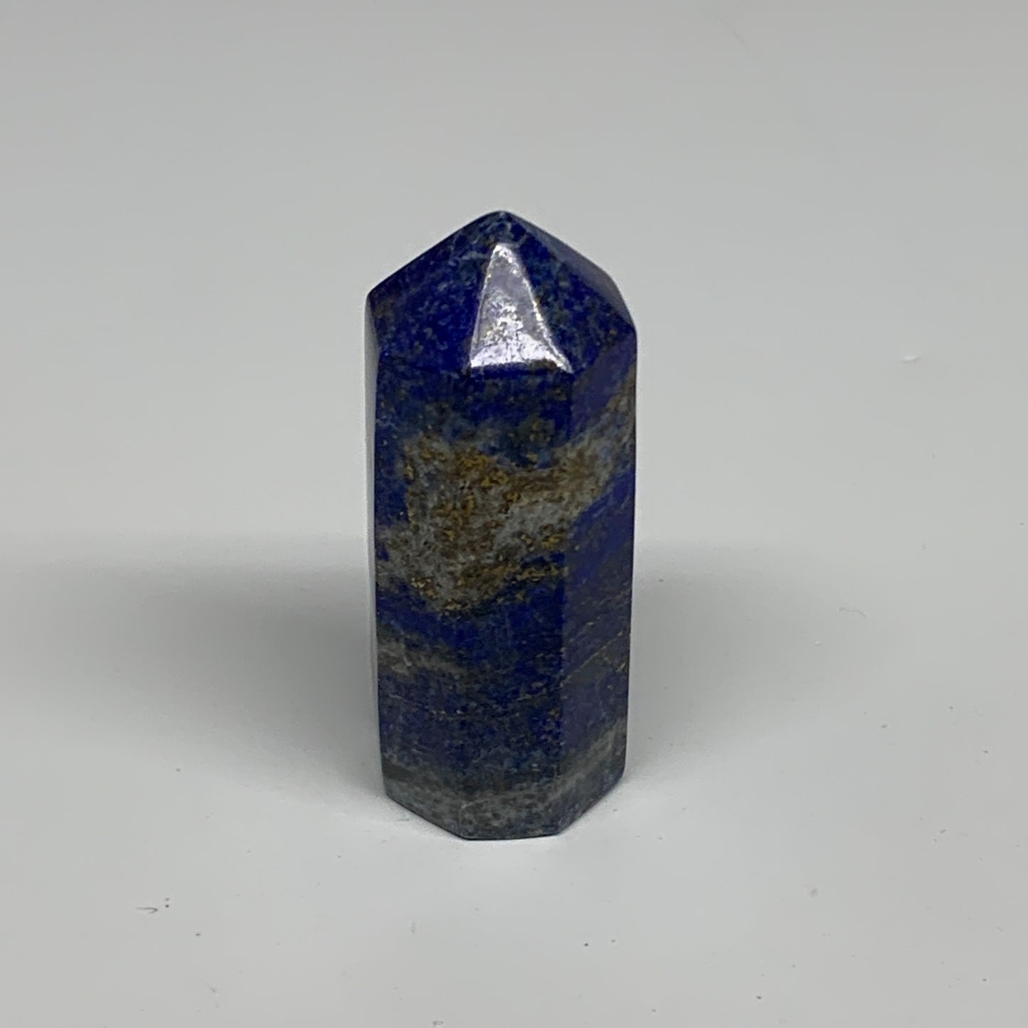 97.7g, 2.6"x1", Natural Lapis Lazuli Tower Point Obelisk Afghanistan,B30367
