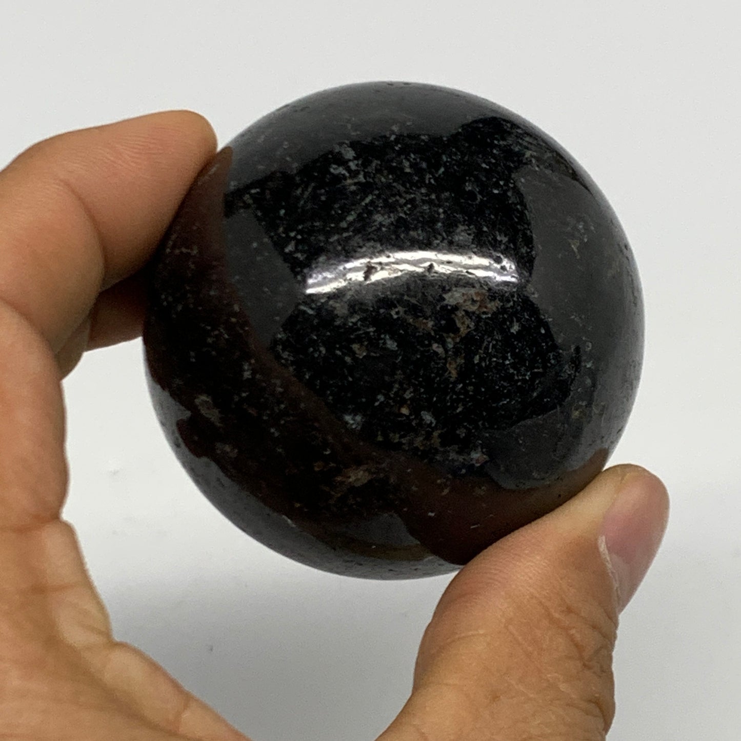 223.4g,2"(51mm), Natural Black Tourmaline Sphere Ball Gemstone @Brazil,B27295