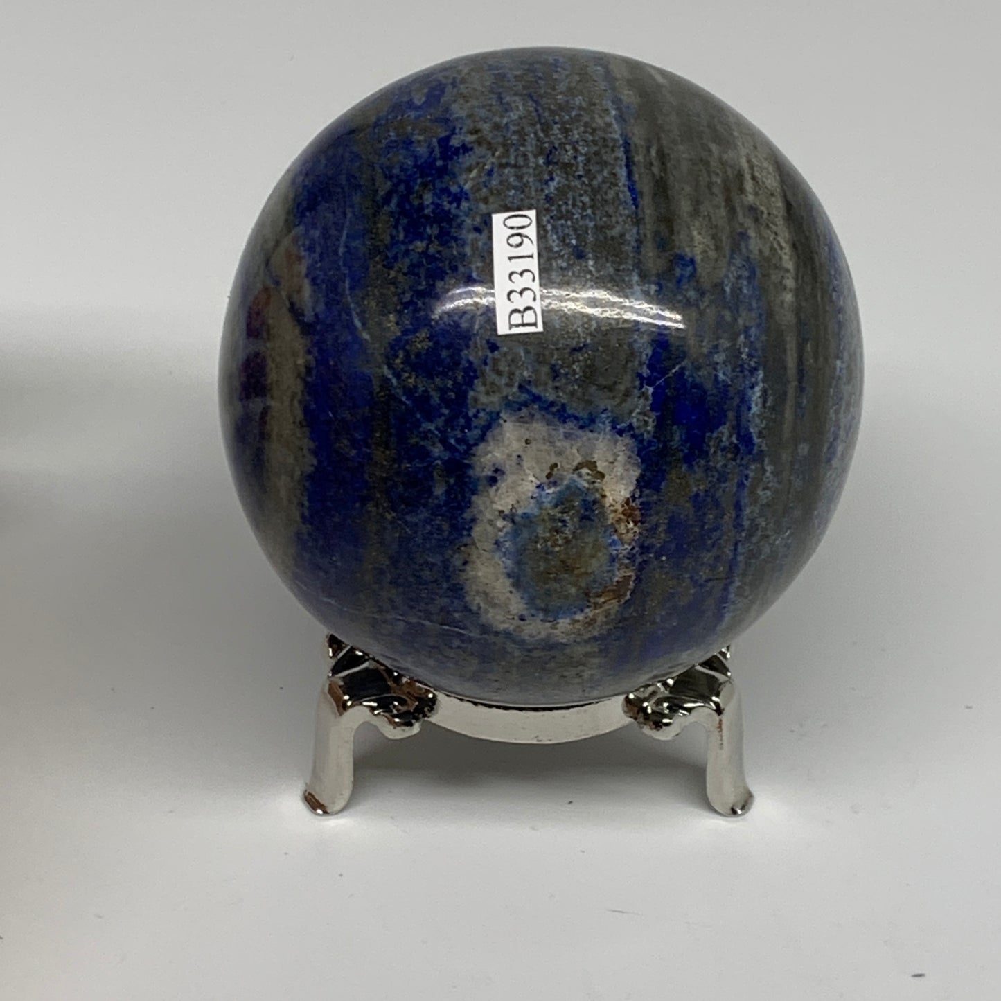 1.41 lbs, 2.9" (73mm), Lapis Lazuli Sphere Ball Gemstone @Afghanistan, B33190