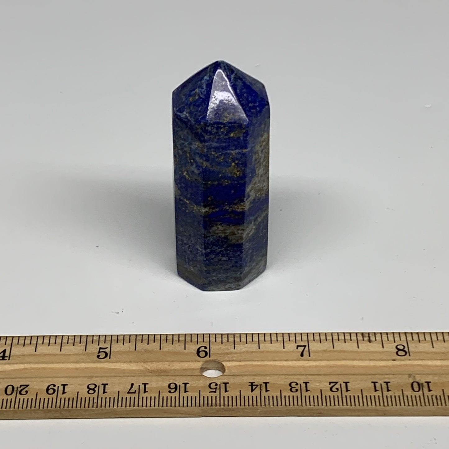 97.7g, 2.6"x1", Natural Lapis Lazuli Tower Point Obelisk Afghanistan,B30367