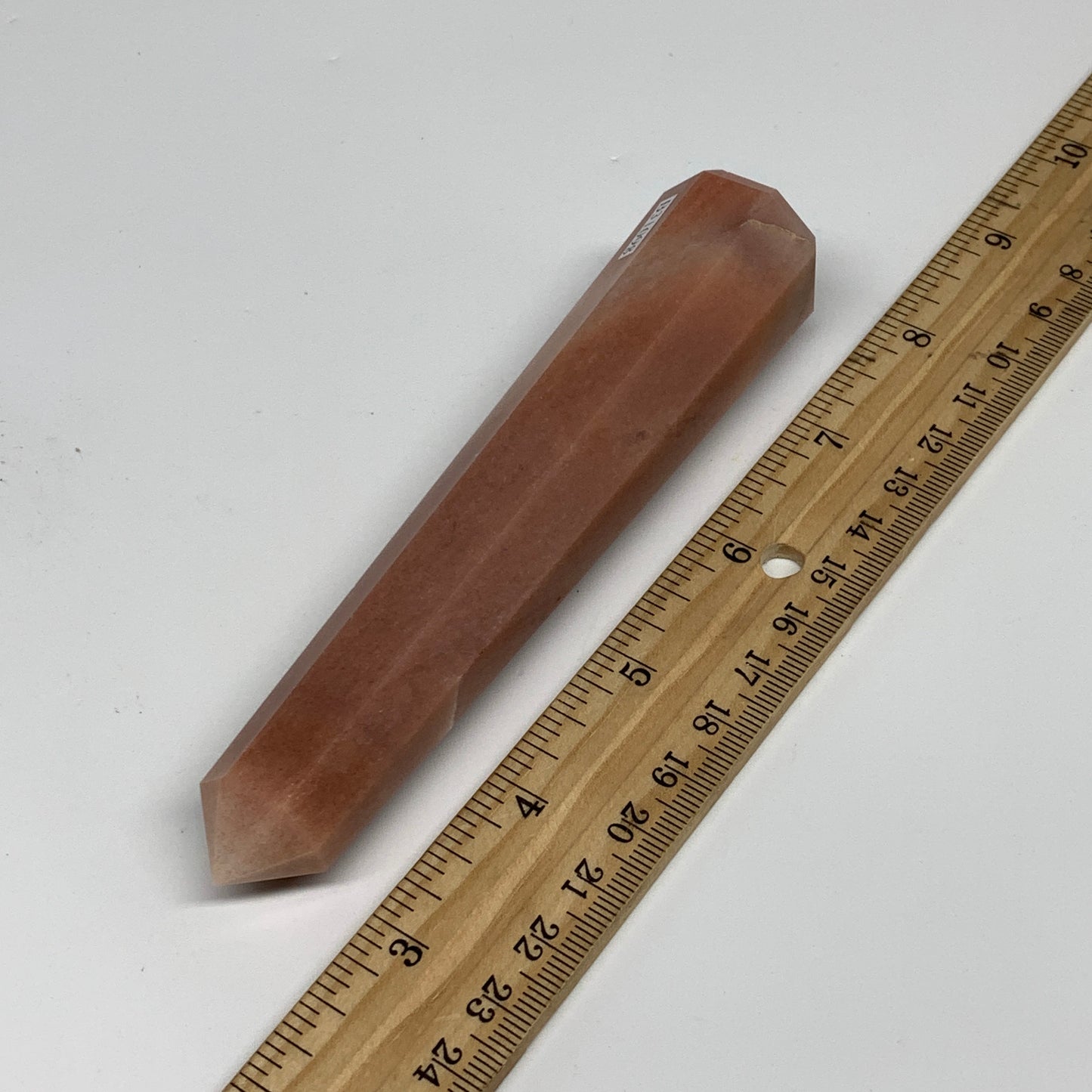 141.2g, 5.1"x1"x1" Red Aventurine Tower Obelisk Point Crystal @India,B31098