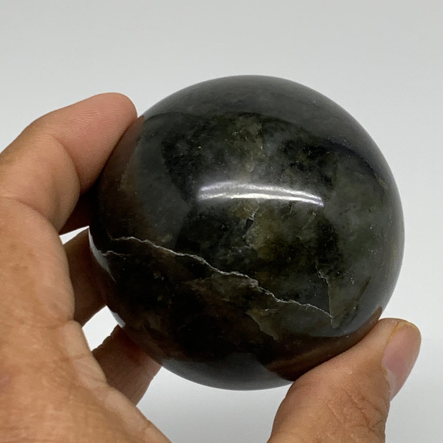 0.63 lbs, 2.3"(59mm), Natural Labradorite Sphere Gemstone,Crystal, B35309