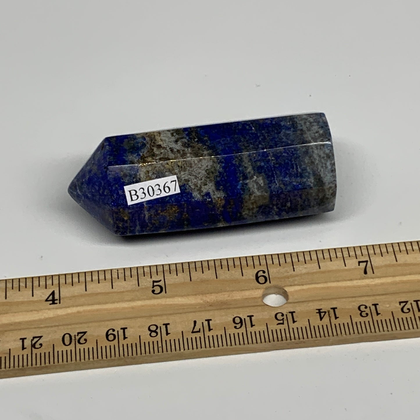 97.7g, 2.6"x1", Natural Lapis Lazuli Tower Point Obelisk Afghanistan,B30367
