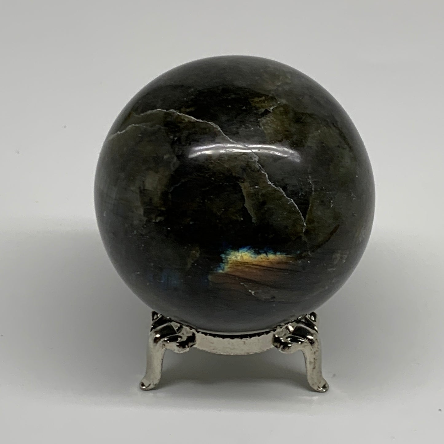 0.63 lbs, 2.3"(59mm), Natural Labradorite Sphere Gemstone,Crystal, B35309