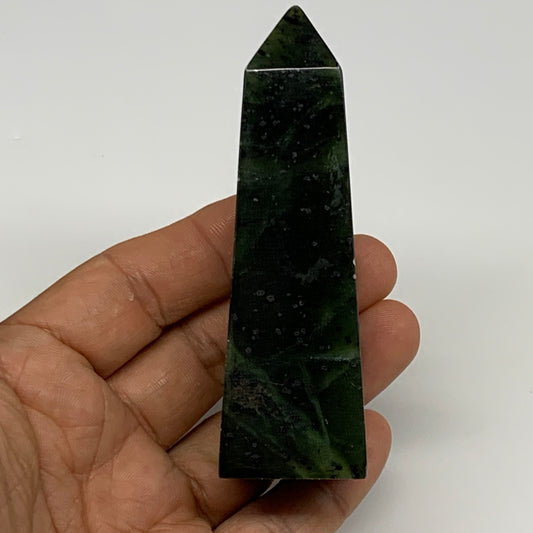 111.1g, 3.5"x1.1"x1", Serpentine Point Tower Obelisk Crystal @Pakistan, B29617