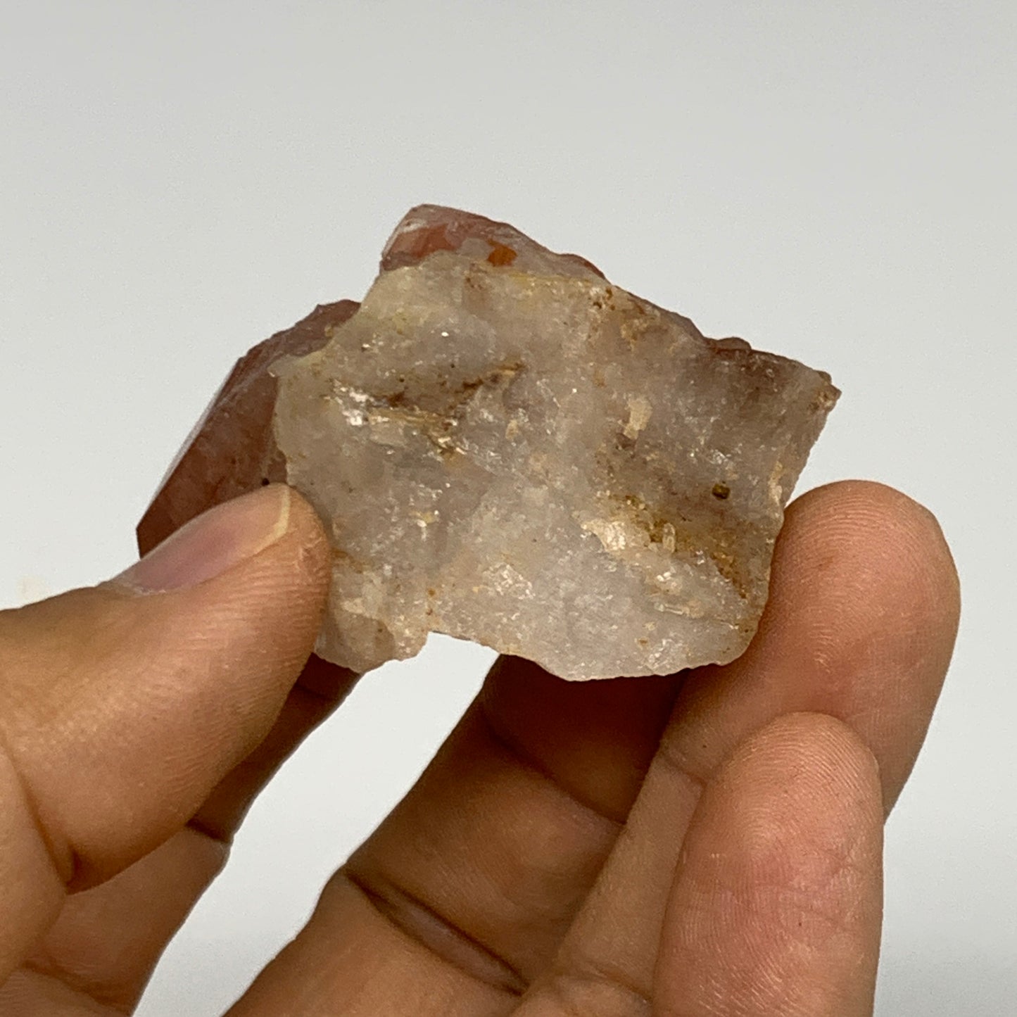 105.1g, 1.5"-2.1", 4pcs, Orange Quartz Cluster Crystal Terminated @Brazil, B2888