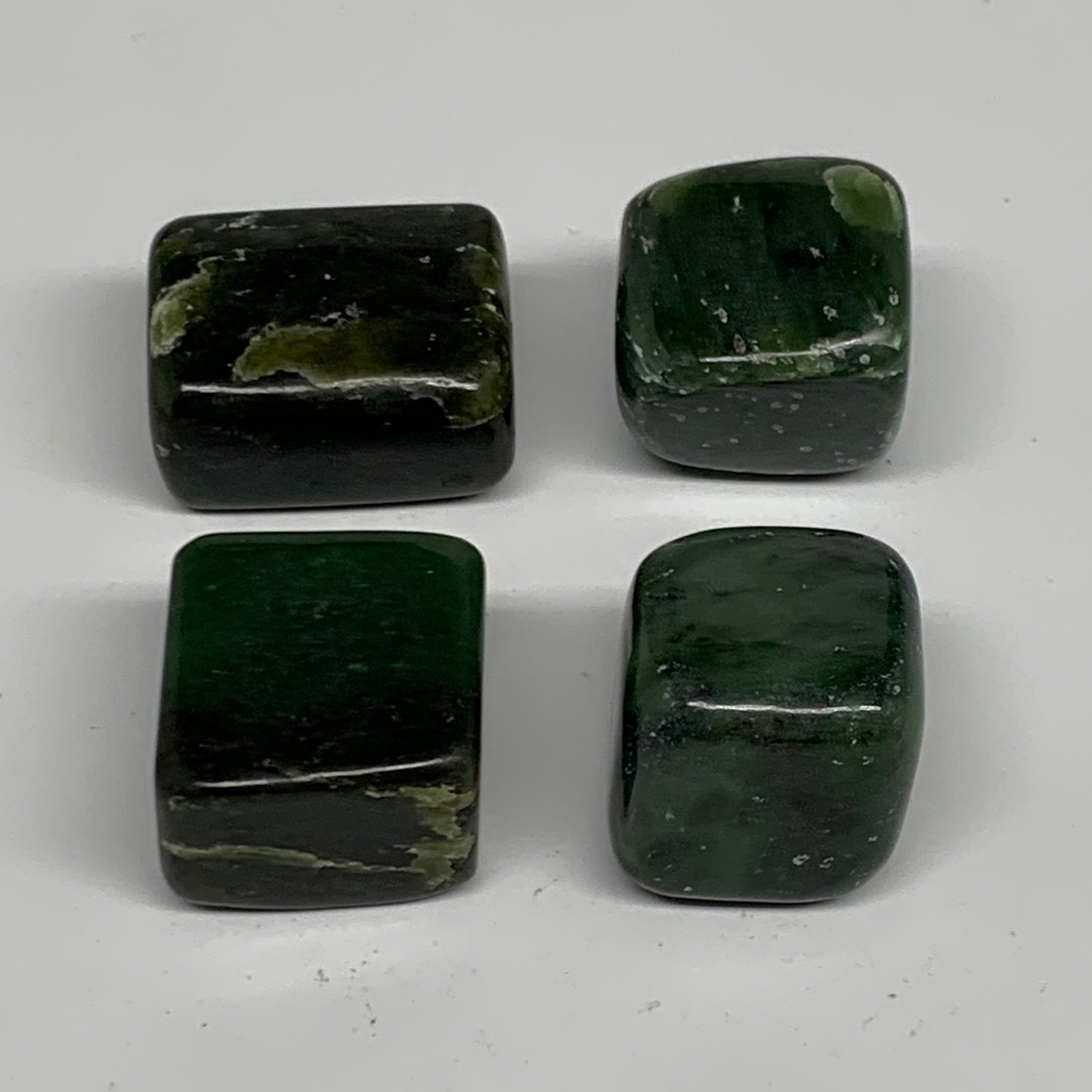 134.7g, 0.9"-1.2", 4pcs, Natural Nephrite Jade Tumbled Stone @Afghanistan,B31887