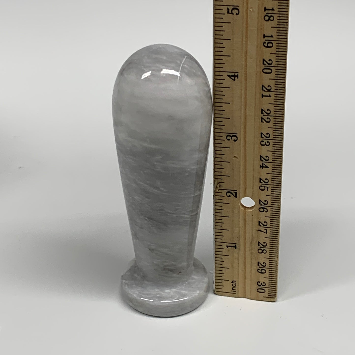2.44 lbs,  4"x3.9", Natural Marble Crystal Pestle and Mortar Handmade, B32524