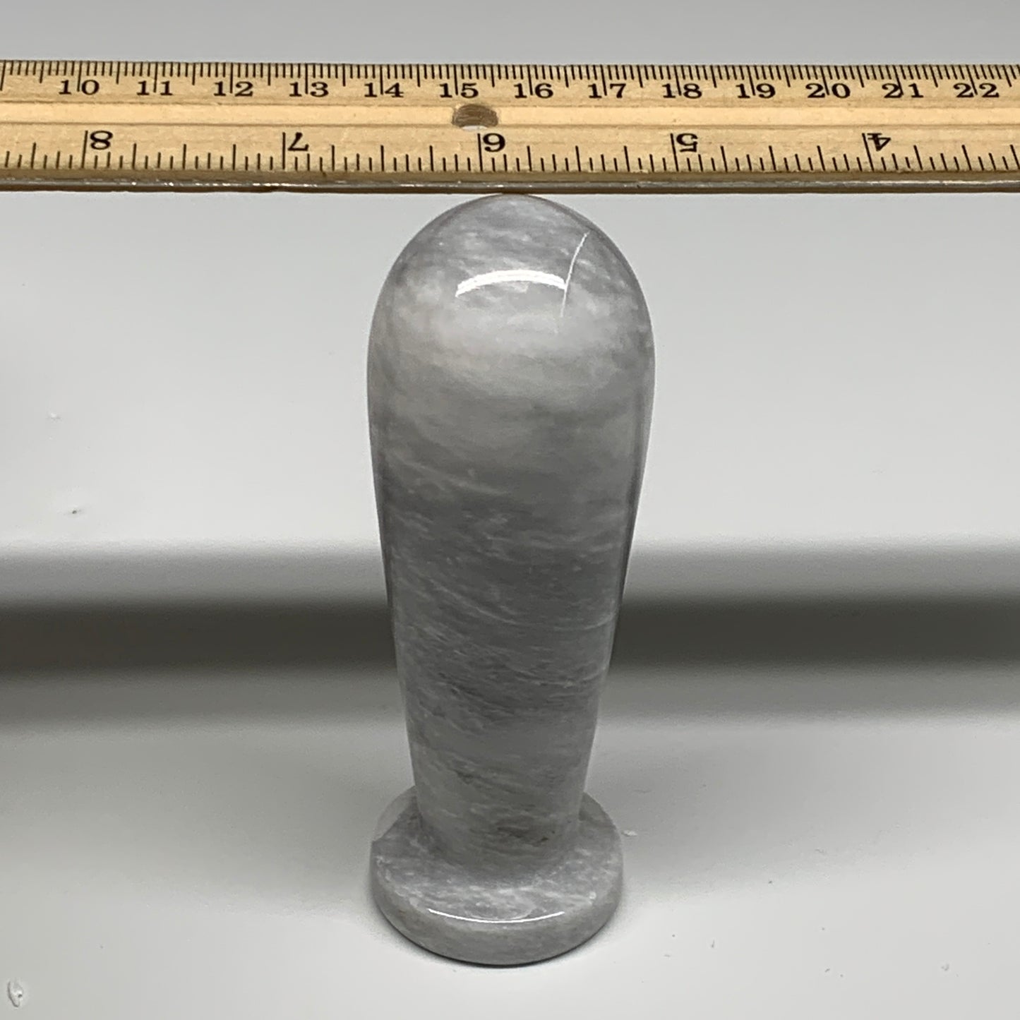2.44 lbs,  4"x3.9", Natural Marble Crystal Pestle and Mortar Handmade, B32524