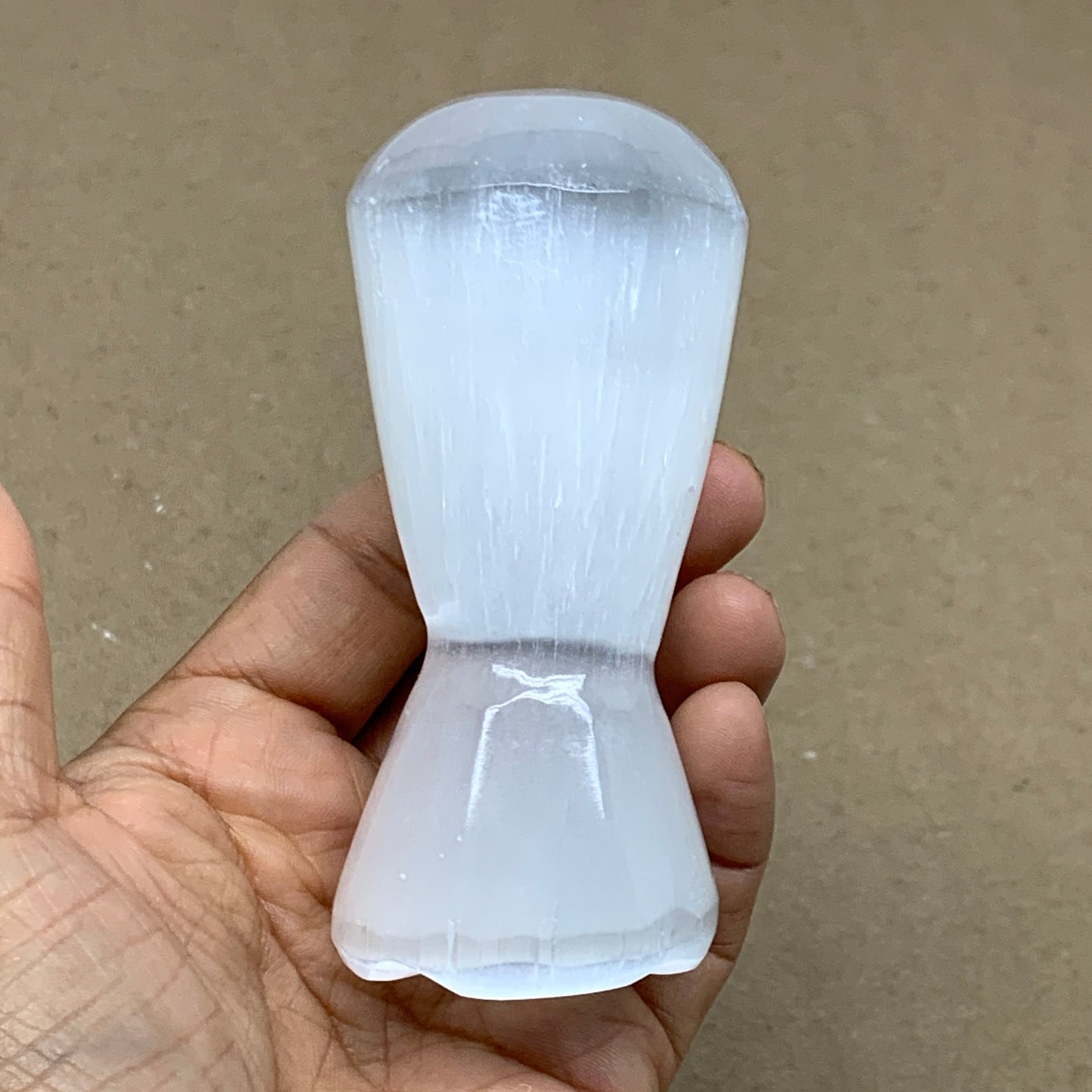 237g, 3.8"x1.8", Natural Selenite Crystal Mushroom Gemstone, B36655