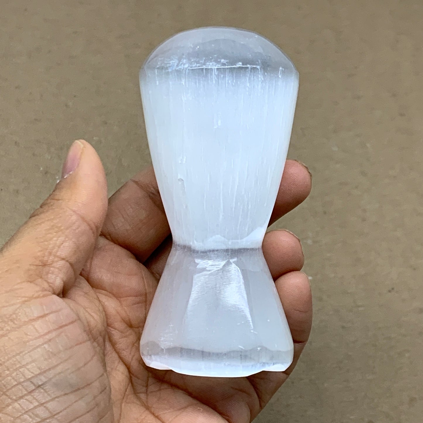 237g, 3.8"x1.8", Natural Selenite Crystal Mushroom Gemstone, B36655