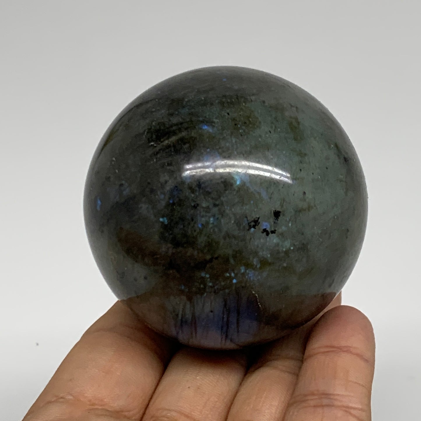 0.63 lbs, 2.3"(58mm), Natural Labradorite Sphere Gemstone,Crystal, B35310