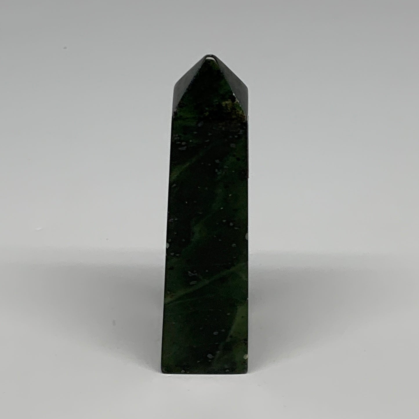 111.1g, 3.5"x1.1"x1", Serpentine Point Tower Obelisk Crystal @Pakistan, B29617