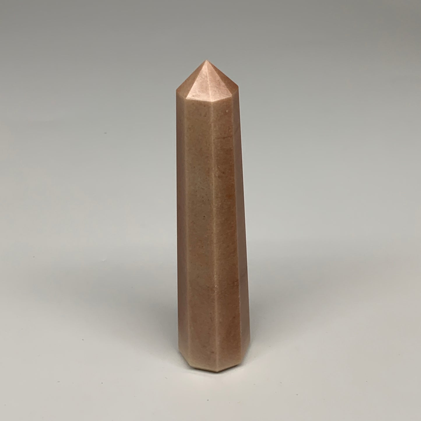 159.5g, 5.1"x1.1"x1.1" Red Aventurine Tower Obelisk Point Crystal @India,B31099