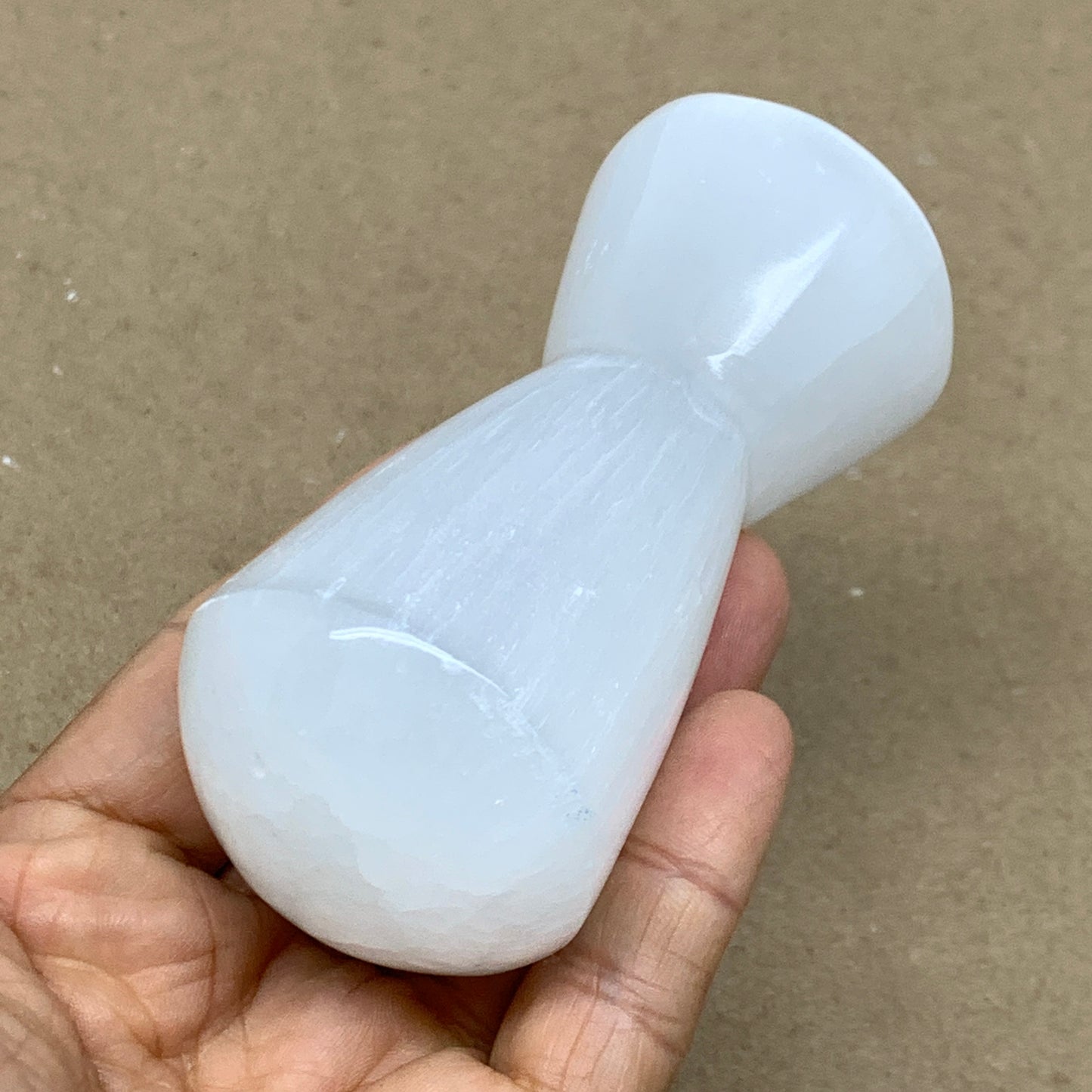 237g, 3.8"x1.8", Natural Selenite Crystal Mushroom Gemstone, B36655