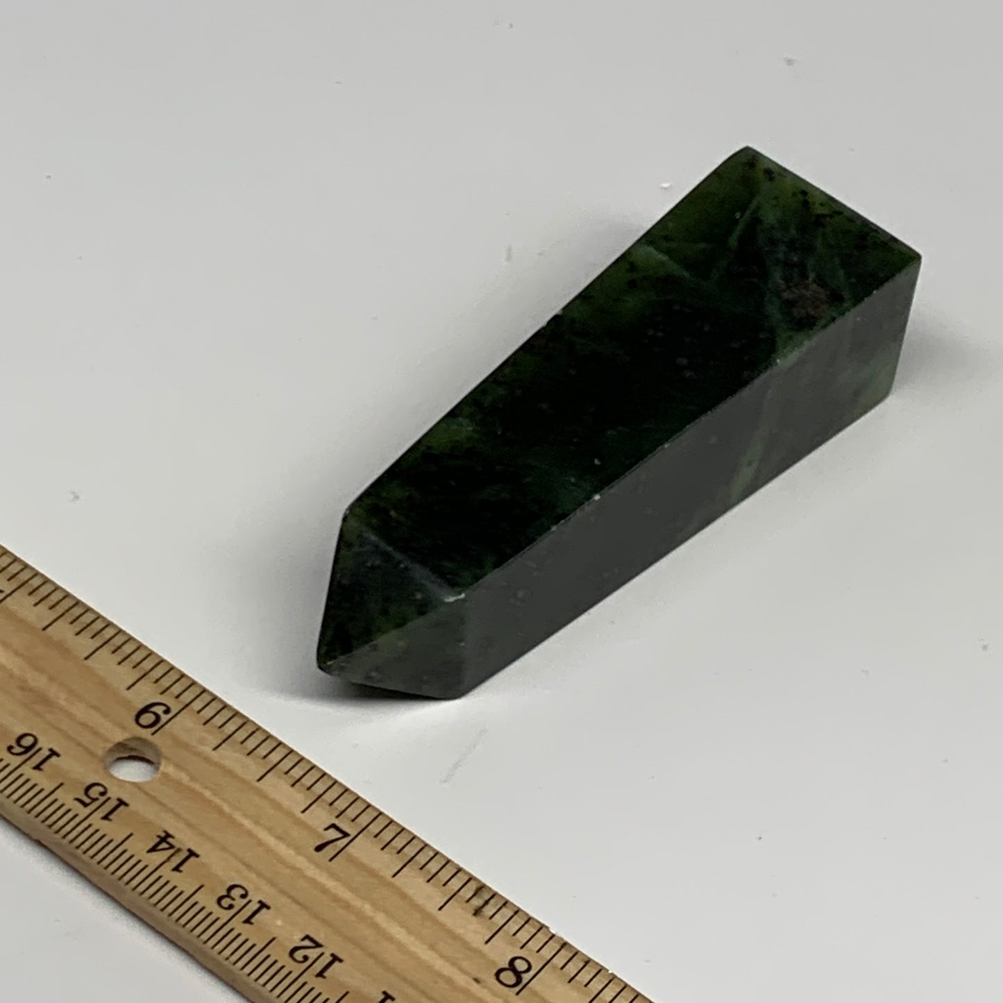111.1g, 3.5"x1.1"x1", Serpentine Point Tower Obelisk Crystal @Pakistan, B29617