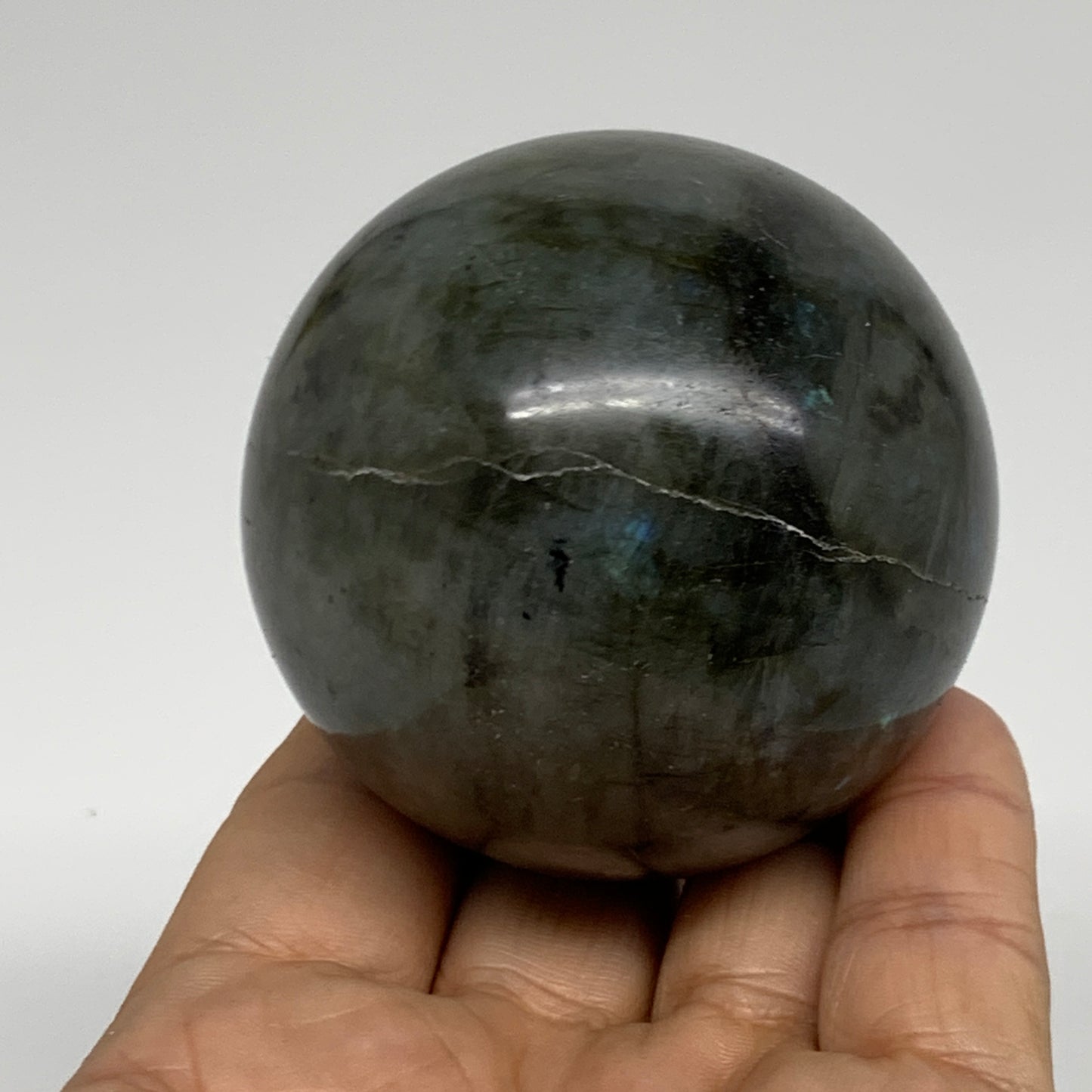 0.63 lbs, 2.3"(58mm), Natural Labradorite Sphere Gemstone,Crystal, B35310