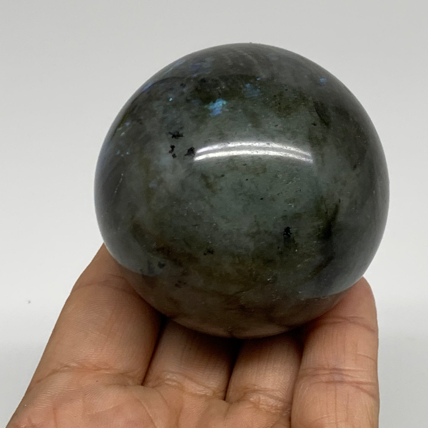 0.63 lbs, 2.3"(58mm), Natural Labradorite Sphere Gemstone,Crystal, B35310