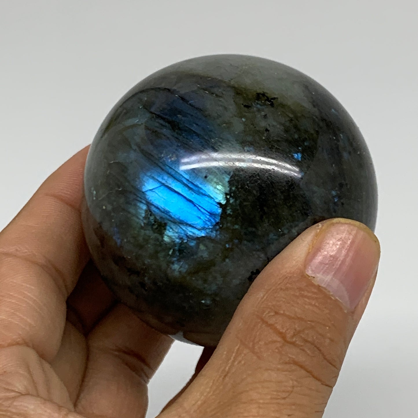 0.63 lbs, 2.3"(58mm), Natural Labradorite Sphere Gemstone,Crystal, B35310