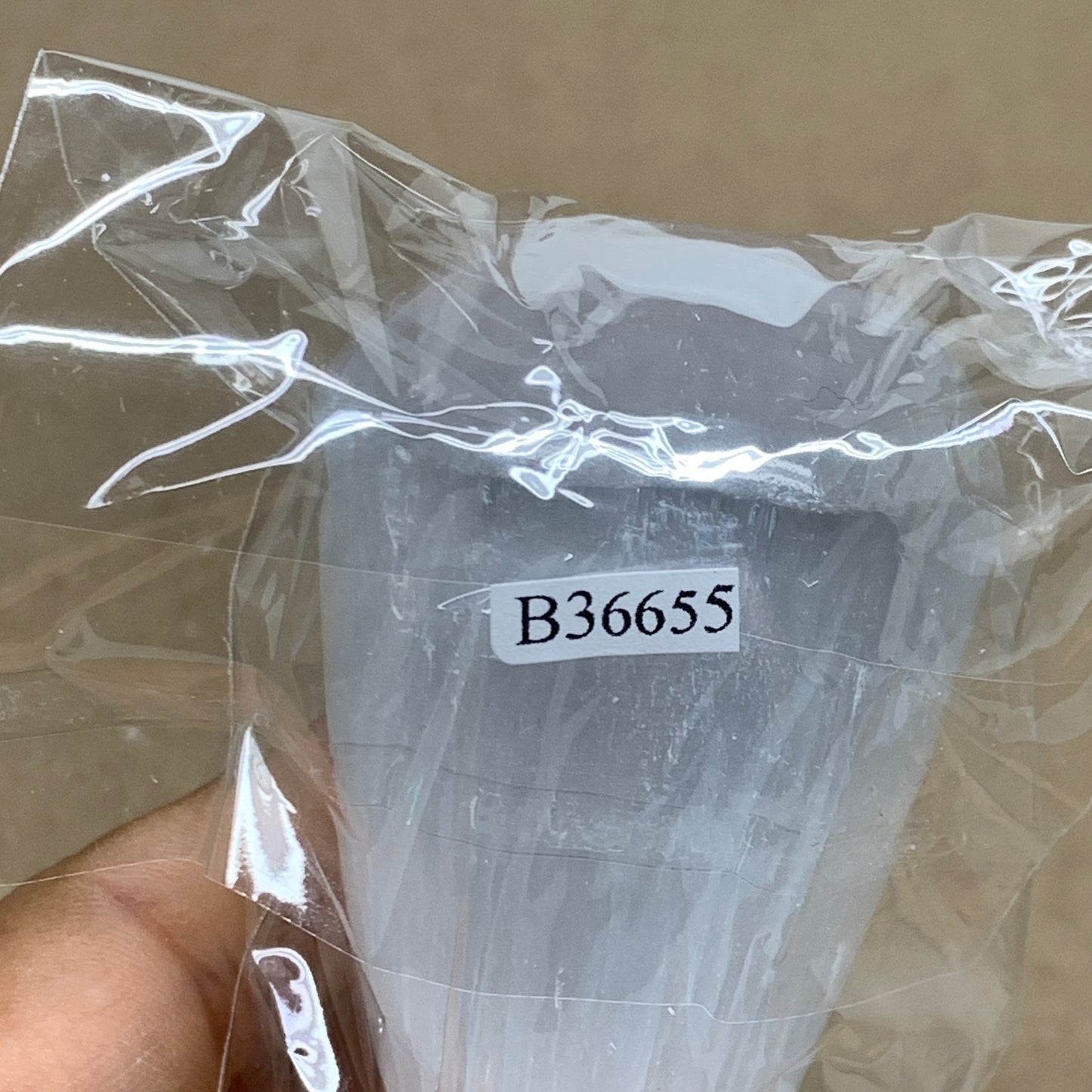 237g, 3.8"x1.8", Natural Selenite Crystal Mushroom Gemstone, B36655