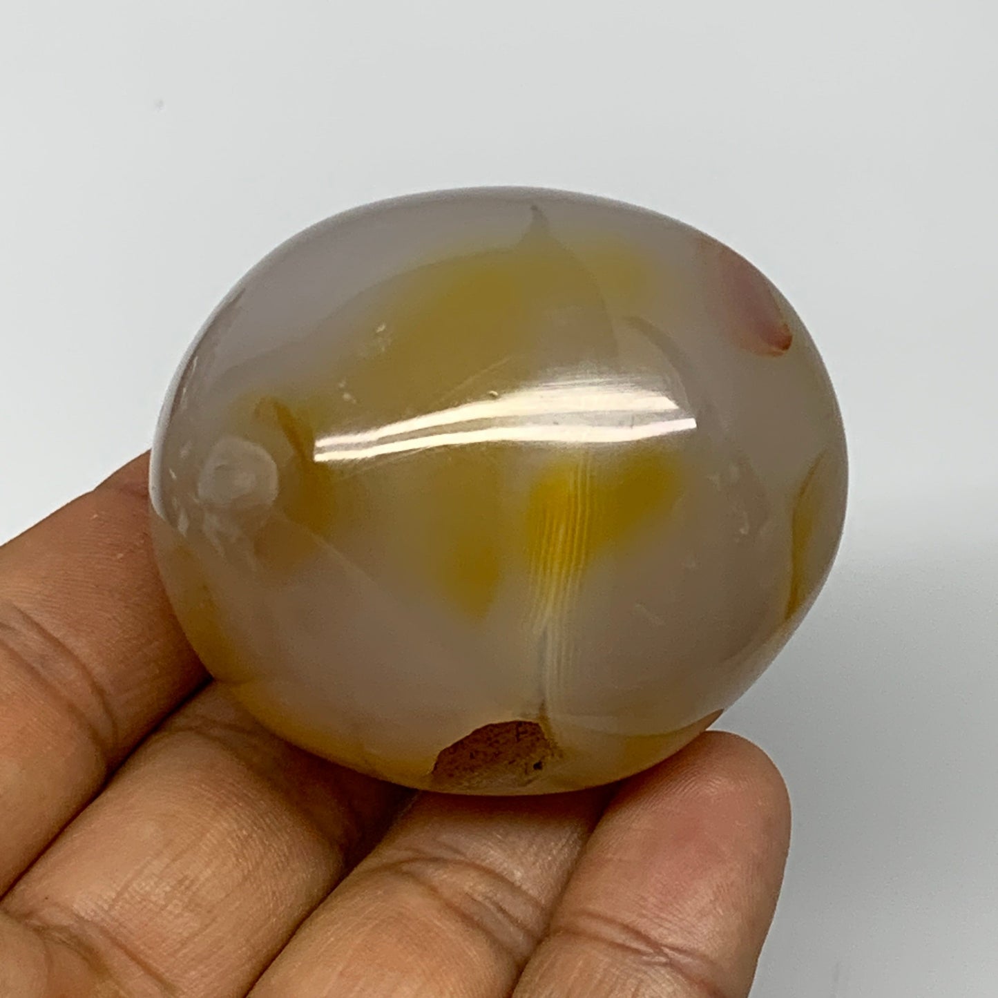 7.73 lbs (3508 Grams), 2"-2.8", 26pcs, Flower Agate Crystals Palm-Stone, B28097