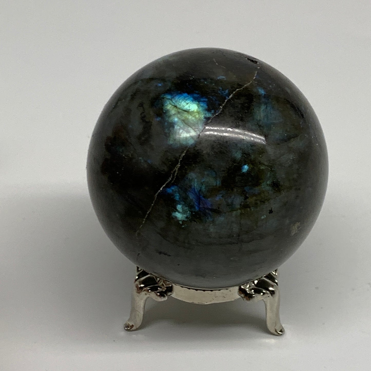 0.63 lbs, 2.3"(58mm), Natural Labradorite Sphere Gemstone,Crystal, B35310