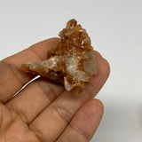 118.2g, 1.4"-1.6", 4pcs, Orange Quartz Cluster Crystal Terminated @Brazil, B2888