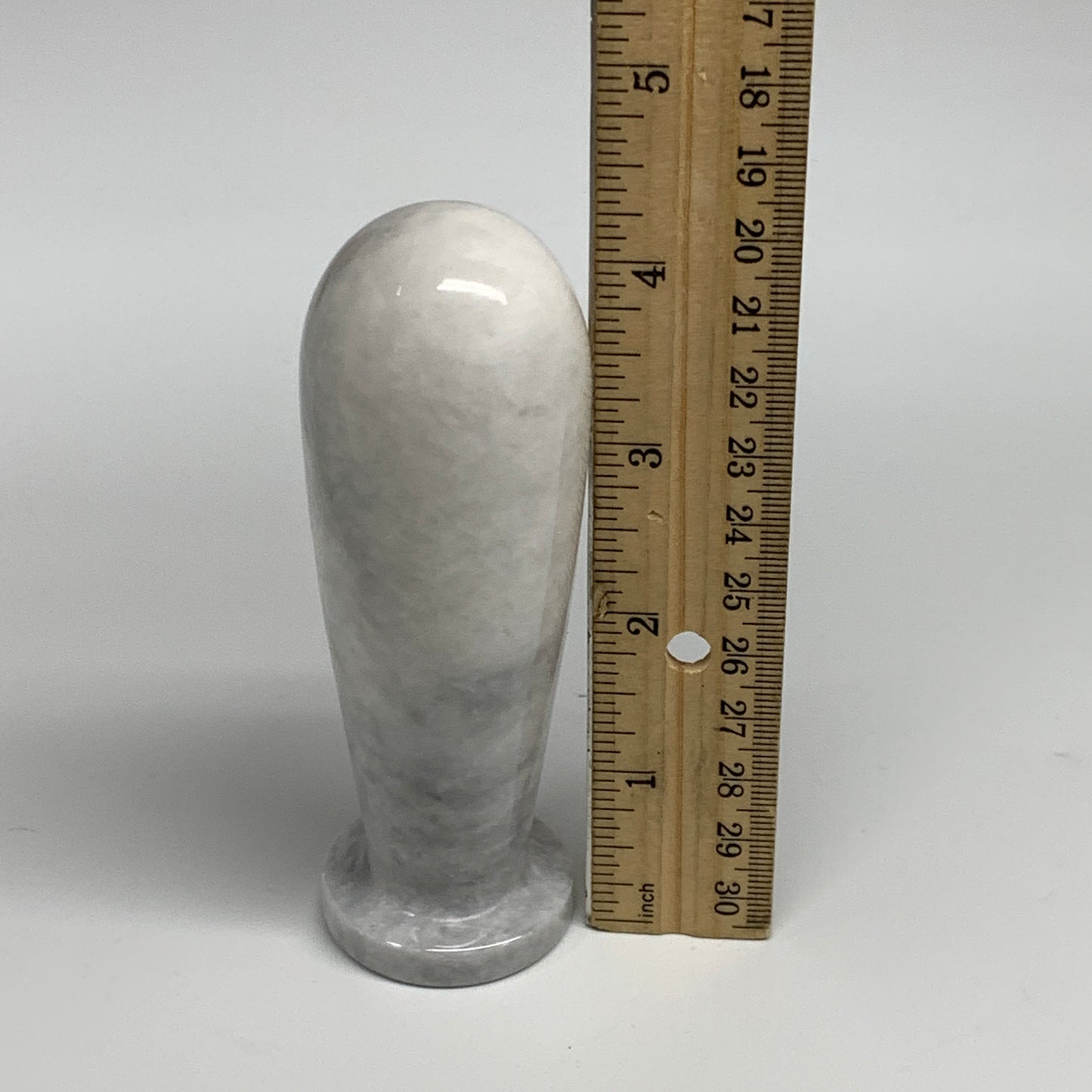 2.35 lbs,  3.9"x3.8", Natural Marble Crystal Pestle and Mortar Handmade, B32525