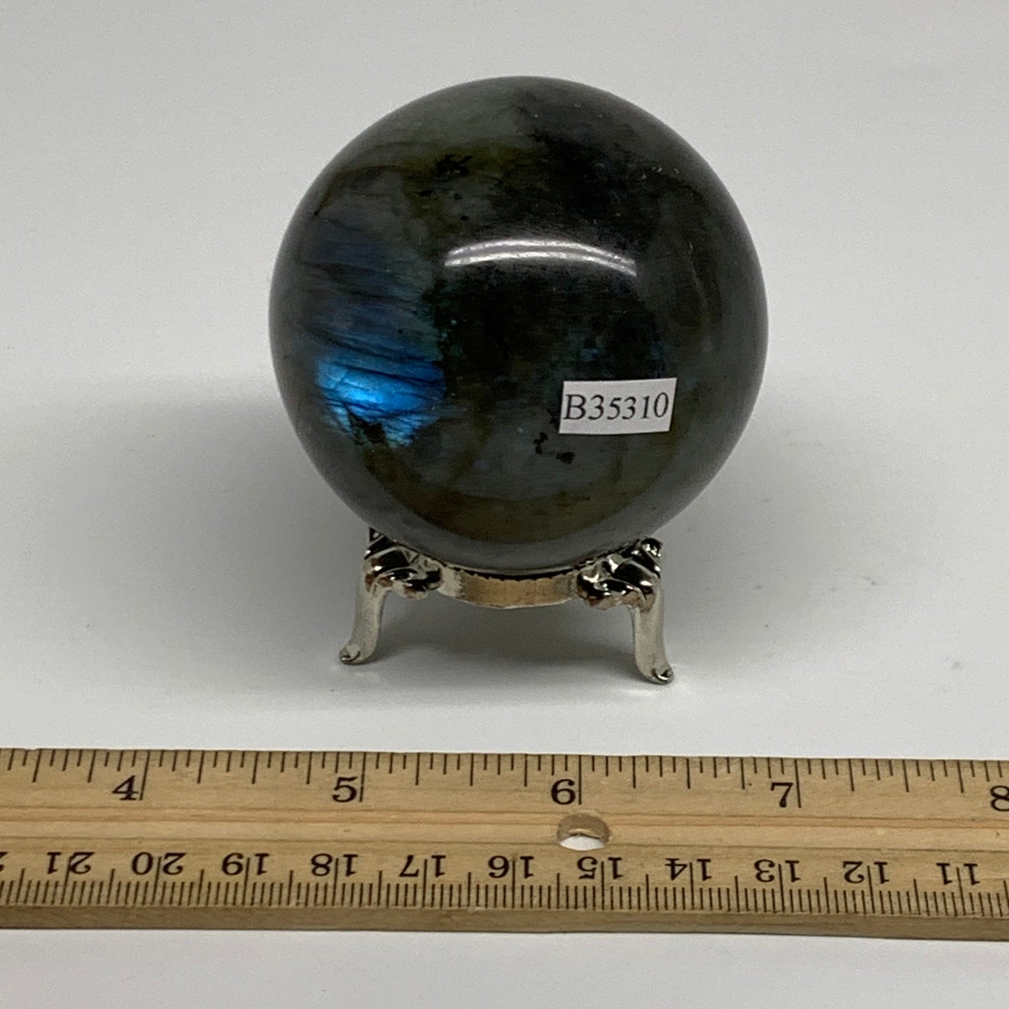 0.63 lbs, 2.3"(58mm), Natural Labradorite Sphere Gemstone,Crystal, B35310