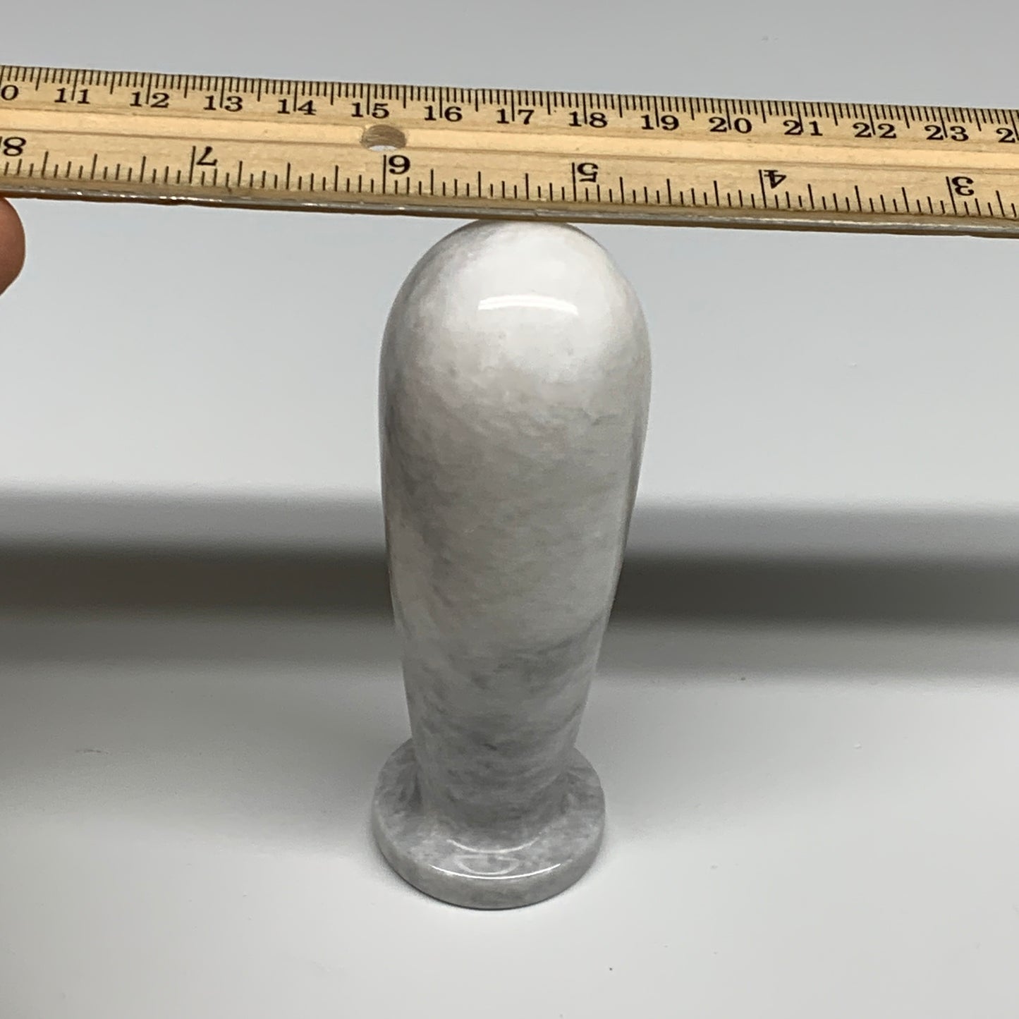 2.35 lbs,  3.9"x3.8", Natural Marble Crystal Pestle and Mortar Handmade, B32525