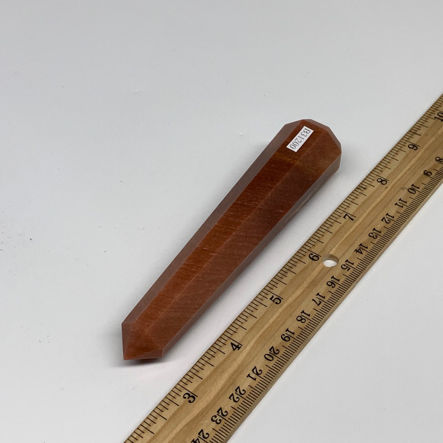 130g, 5"x1"x1" Red Aventurine Tower Obelisk Point Crystal @India,B31200