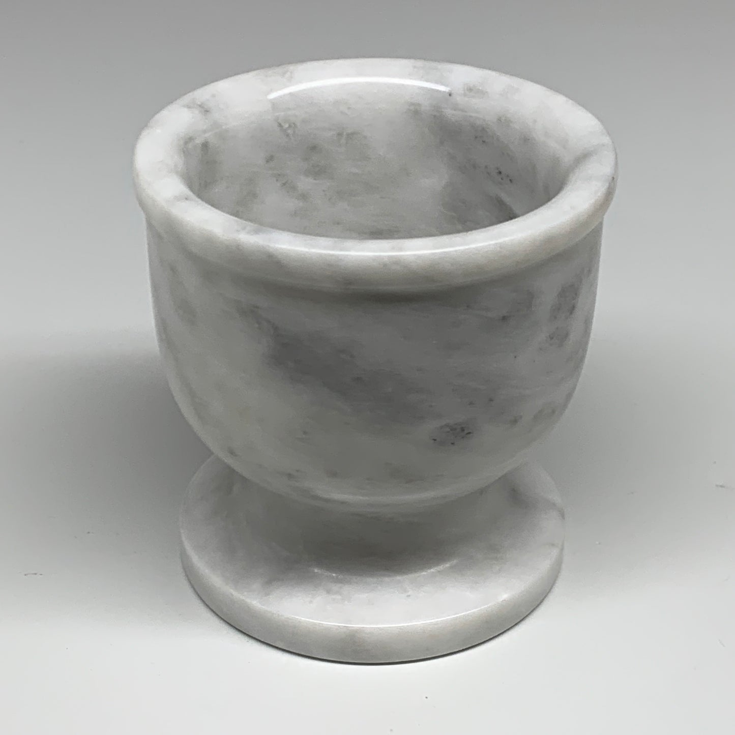 2.35 lbs,  3.9"x3.8", Natural Marble Crystal Pestle and Mortar Handmade, B32525
