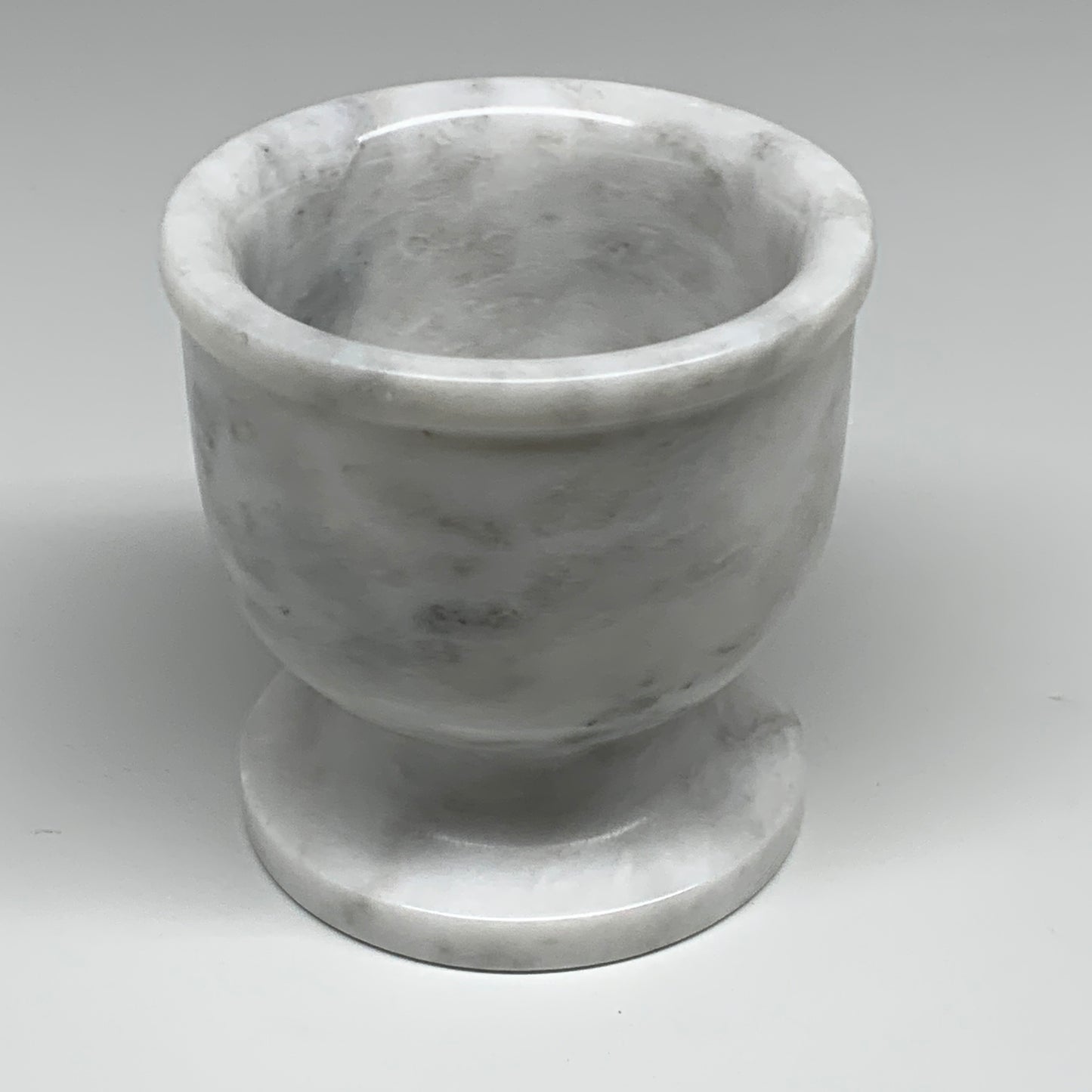 2.35 lbs,  3.9"x3.8", Natural Marble Crystal Pestle and Mortar Handmade, B32525