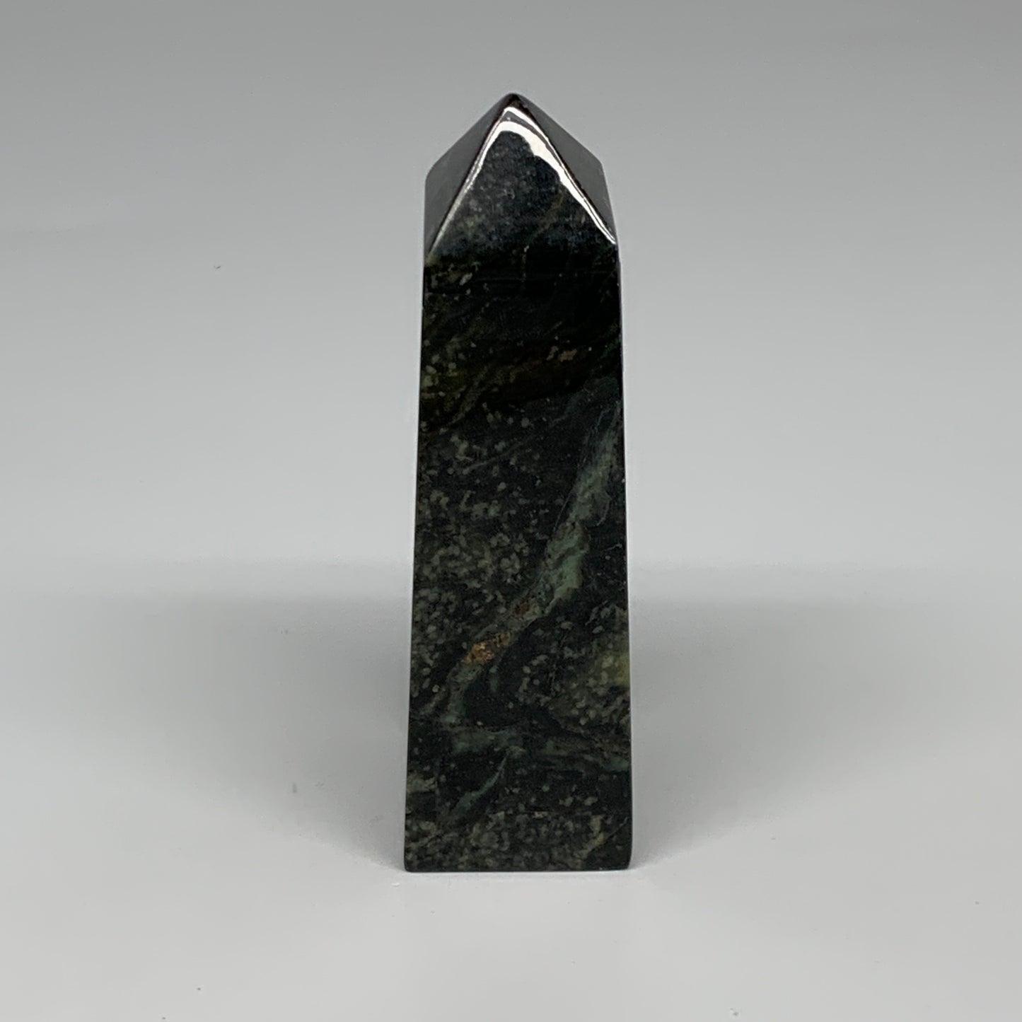 259.8g, 4.4"x1.4"x1.3", Serpentine Point Tower Obelisk Crystal @Pakistan, B29619