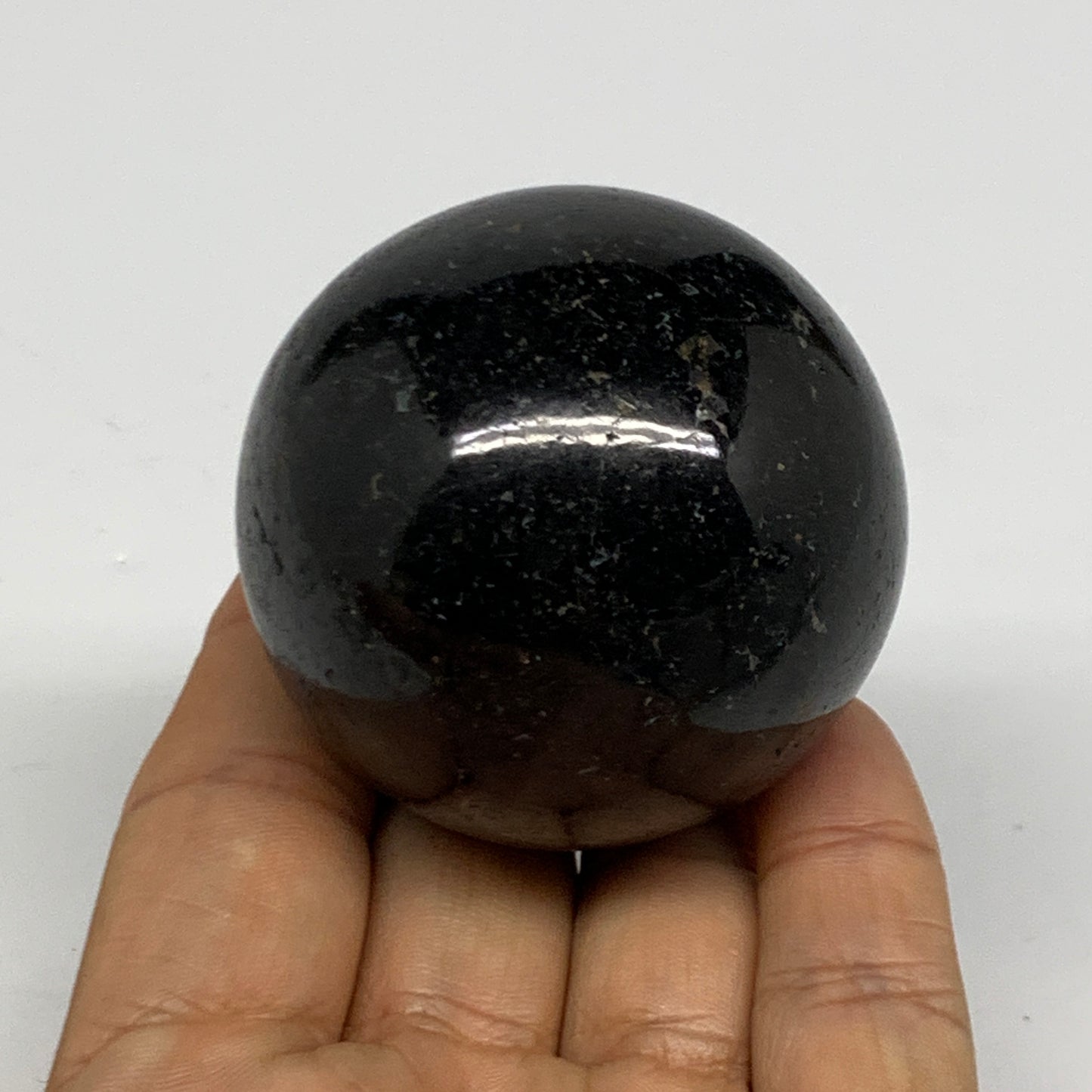 229.8g,2"(51mm), Natural Black Tourmaline Sphere Ball Gemstone @Brazil,B27299