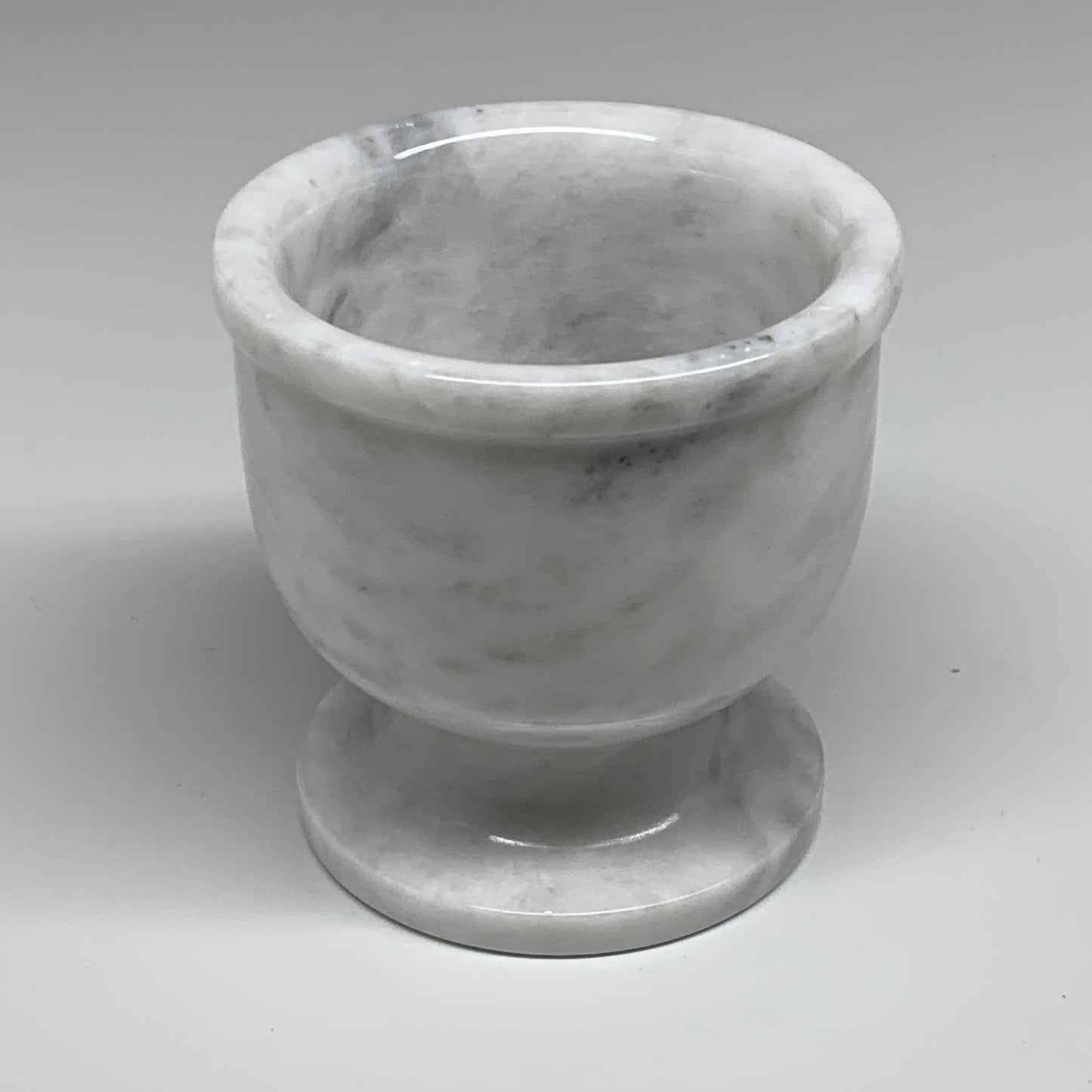 2 lbs, 3.9"x3.8", Natural Marble Crystal Pestle and Mortar Handmade, B32526